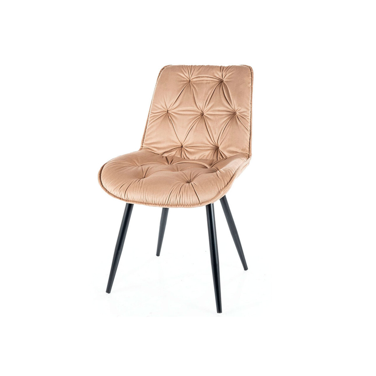 

Židle Cherry II Velvet béžový Bluvel 28, matná černá kov