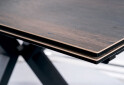 Fotografie 5 - Stůl Columbus Keramický 160(240)x90 efekt dřeva hnědá / černá matná