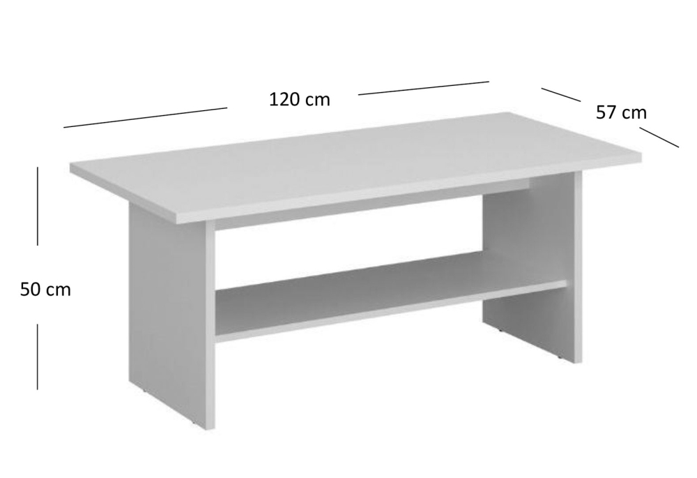 Konferenční stolek 120 bílý Erden