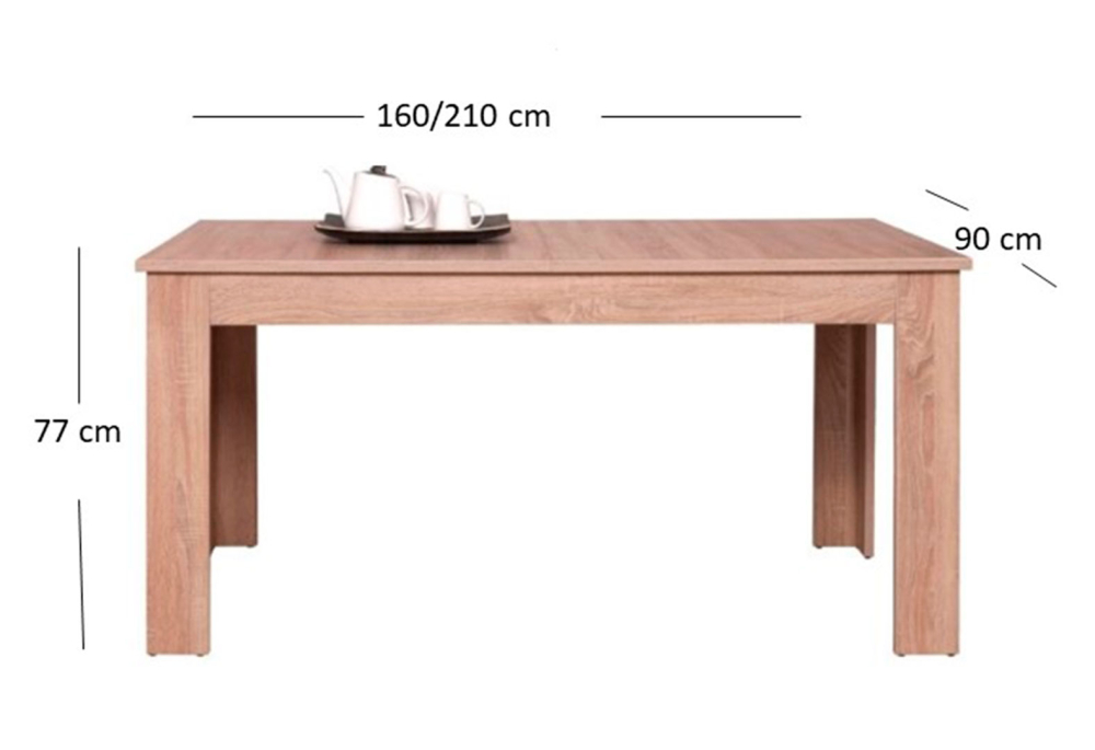 Rozkládací stůl 160/210 dub sonoma Gress - obrázek 3