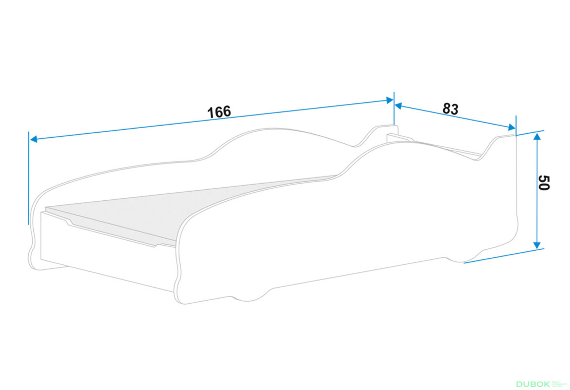 Fotografie 3 - Postel pro děti Cars 80x160 s roštem Sportovní auto