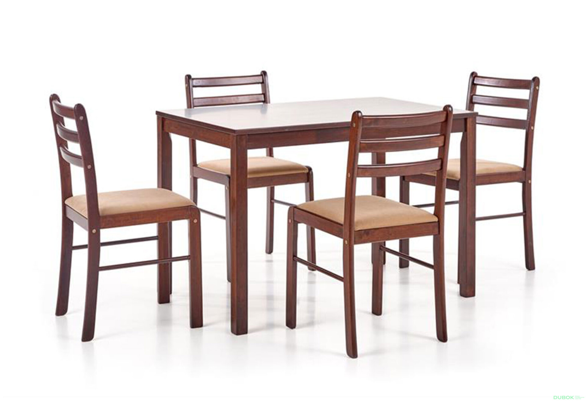Фото 1 - New Starter 2 set stůl + 4 židlí / tkanina espresso