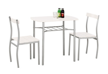 Lance set stůl + 2 židlí bílý