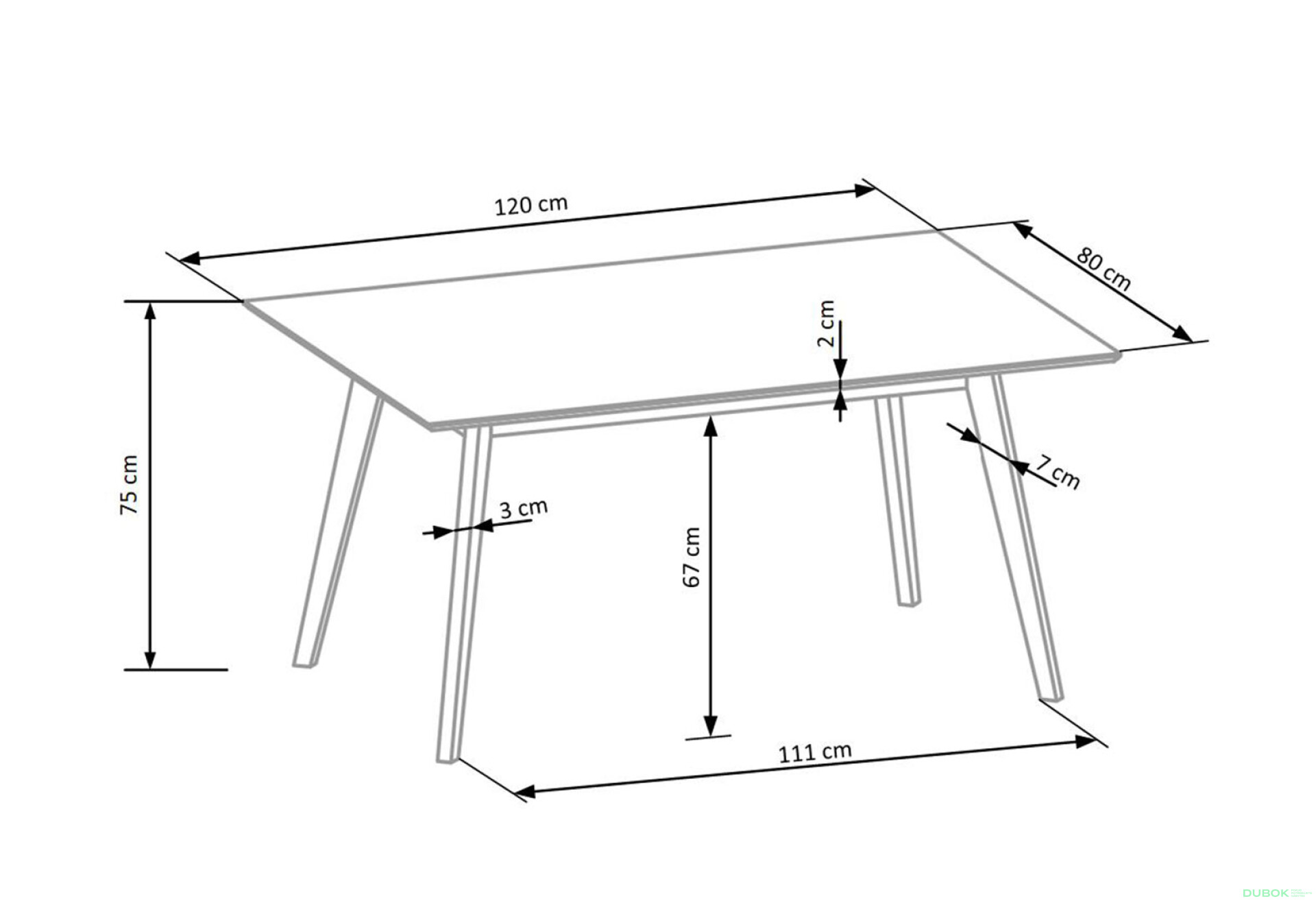 Фото 3 - Cordoba set stůl + 4 židlí světlý dub / tkanina mokate