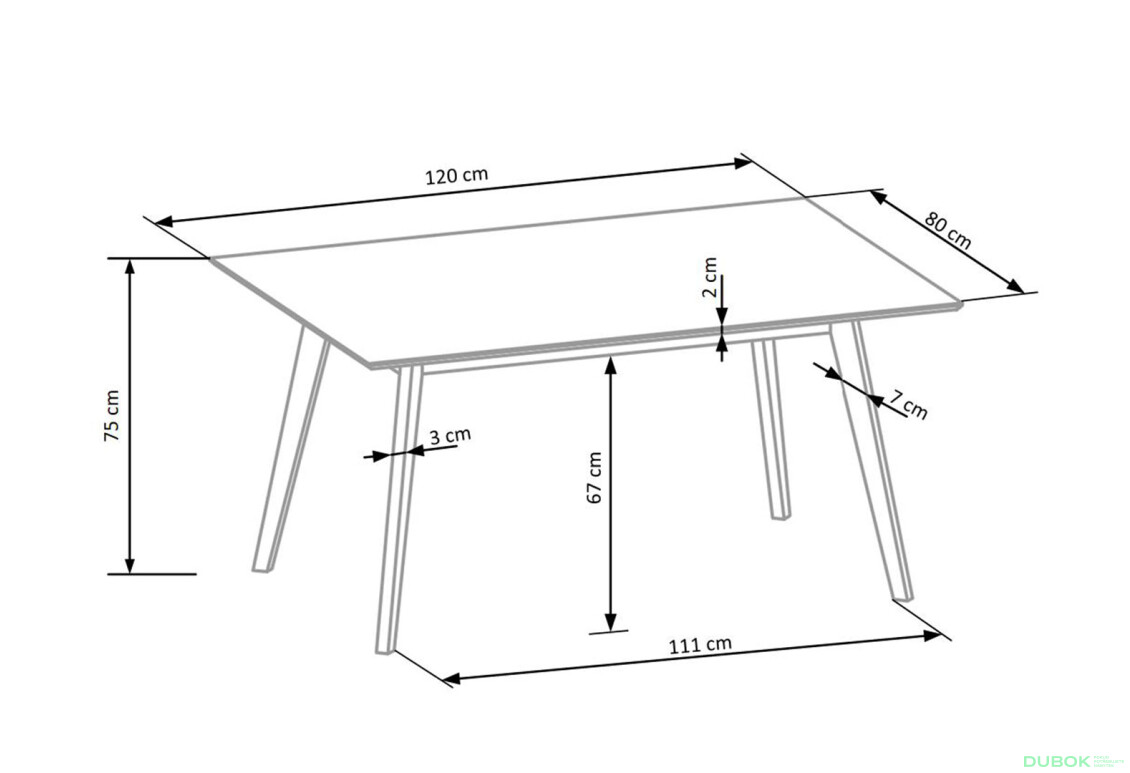 Фото 3 - Cordoba set stůl + 4 židlí světlý dub / tkanina mokate