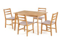 Фото 1 - Cordoba set stůl + 4 židlí světlý dub / tkanina mokate