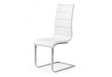 Židle K104 chrom, bílý / bílá ekokůže