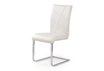 Židle K108 chrom, bílá ekokůže