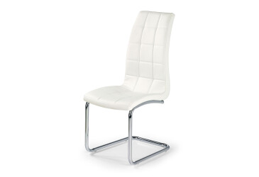 Židle K147 chrom, bílá ekokůže