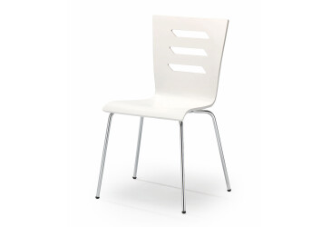 Židle K155 chrom, bílá ekokůže