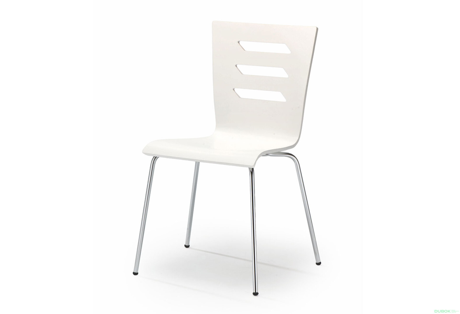 Фото 1 - Židle K155 chrom, bílá ekokůže