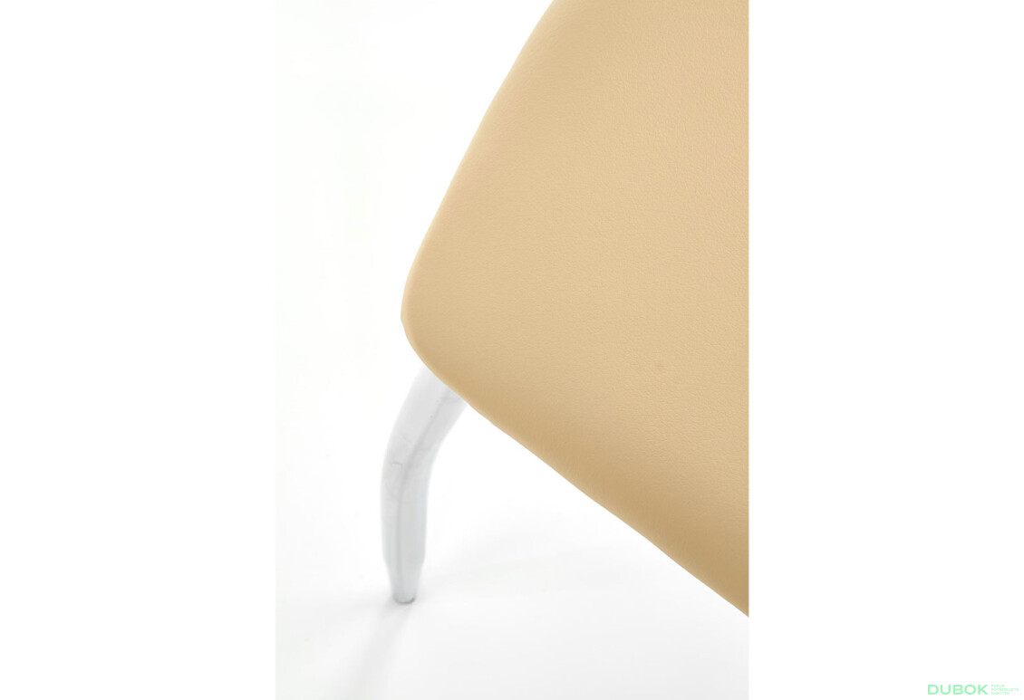 Фото 7 - Židle K187 chrom, béžová ekokůže