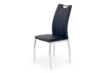 Židle K187 chrom, černá ekokůže