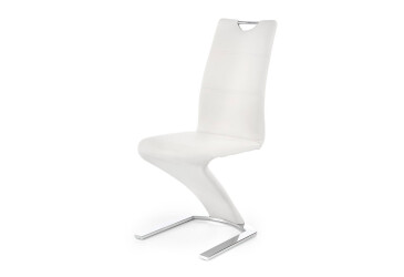 Židle K188 chrom, bílá ekokůže