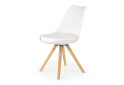 Фото 1 - Židle K201 buk, bílá ekokůže