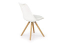 Фото 2 - Židle K201 buk, bílá ekokůže