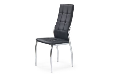 Židle K209 chrom / černá ekokůže