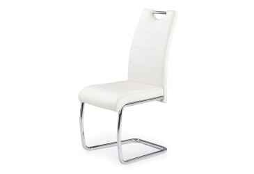 Židle K211 chrom, ekokůže bílá