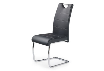Židle K211 chrom, ekokůže černá