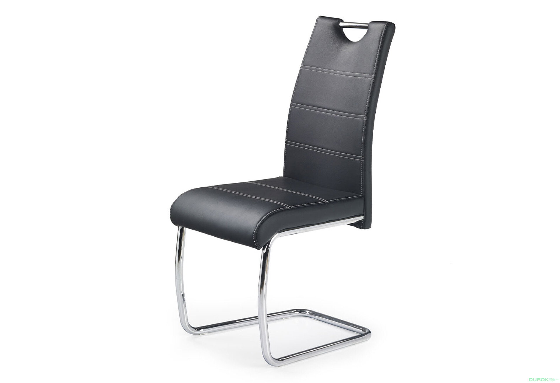 Фото 1 - Židle K211 chrom, ekokůže černá