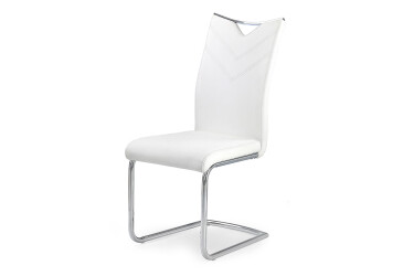 Židle K224 chrom / bílá ekokůže