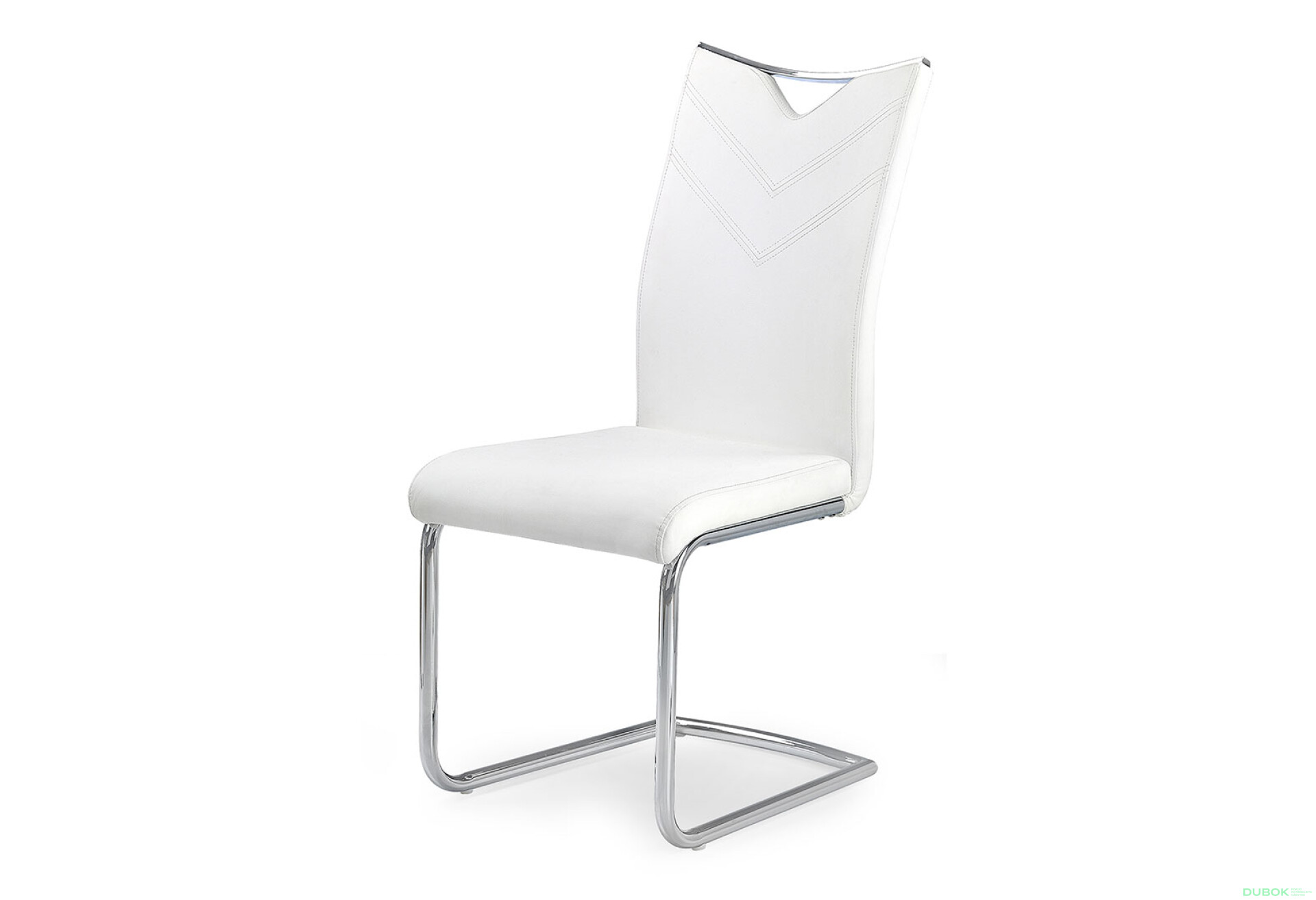 Fotografie 1 - Židle K224 chrom / bílá ekokůže