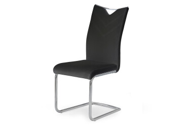 Židle K224 chrom / černá ekokůže