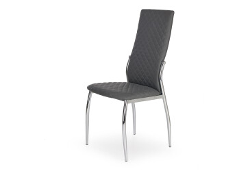 Židle K238 chrom / popelavě ekokůže