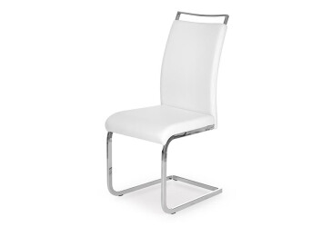 Židle K250 chrom / bílá ekokůže