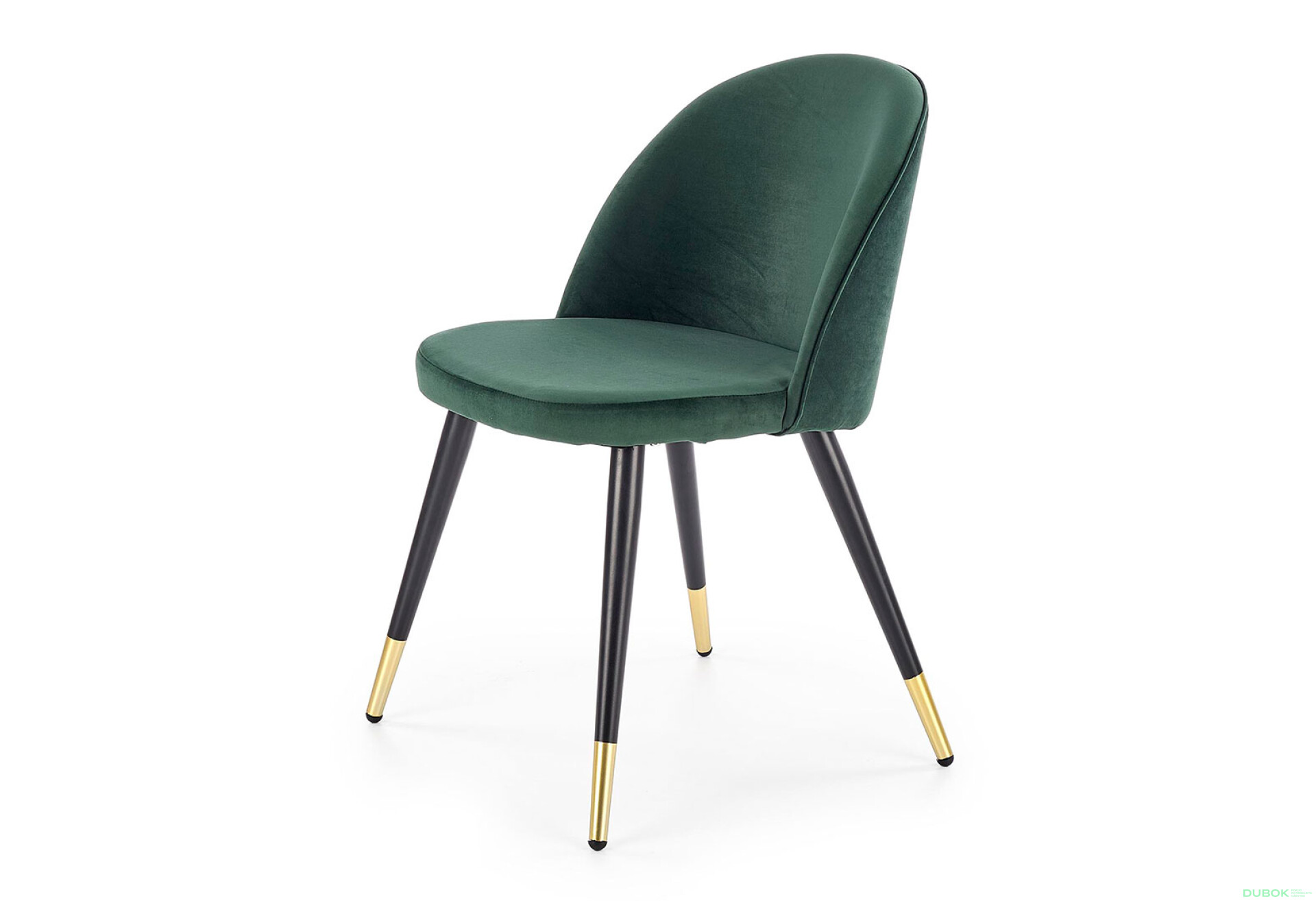 Фото 1 - Židle K315 černý, zlatý kov / tmavý zelený