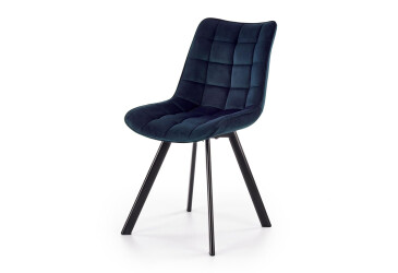 Židle K332 černý kov / tmavě modrý