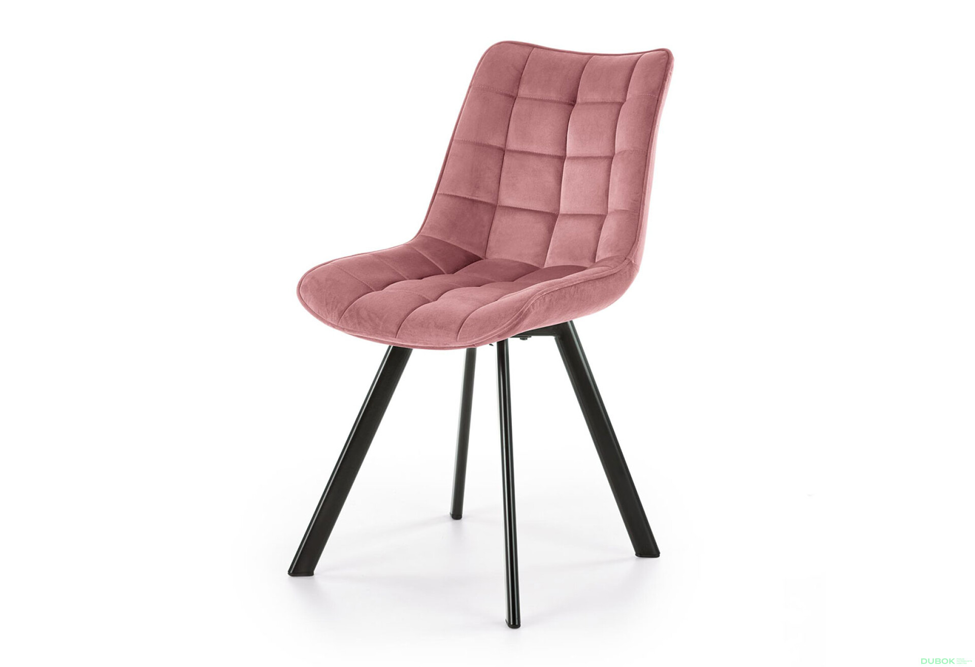 Фото 1 - Židle K332 černý kov / růžová látka