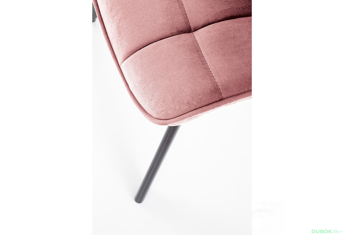 Фото 7 - Židle K332 černý kov / růžová látka