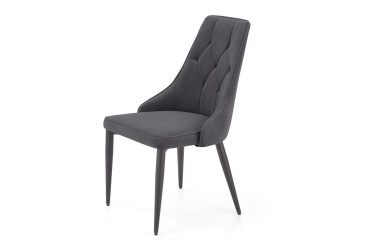 Židle K365 černý kov / tkanina popel