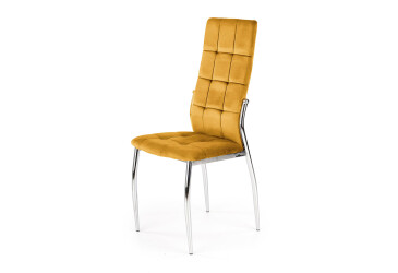 Židle K416 chrom / hořčicová látka