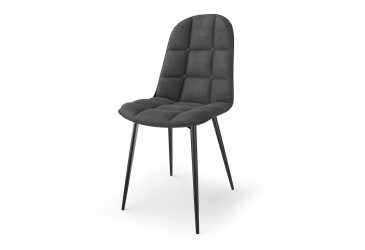 Židle K417 černý kov / látka popel
