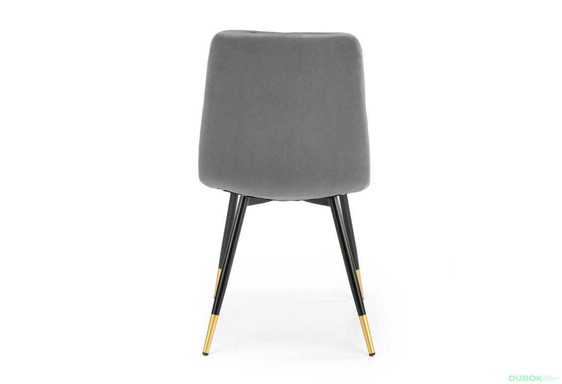 Фото 6 - Židle K438 černý, zlatý kov / látka popel