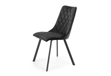 Židle K450 černý kov / černá látka