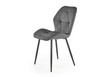 Židle K453 černý kov / látka popel