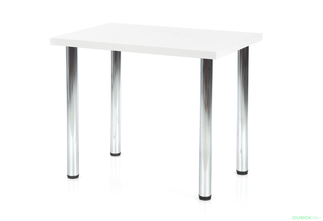 Stůl Modex 90 bílý / chrom