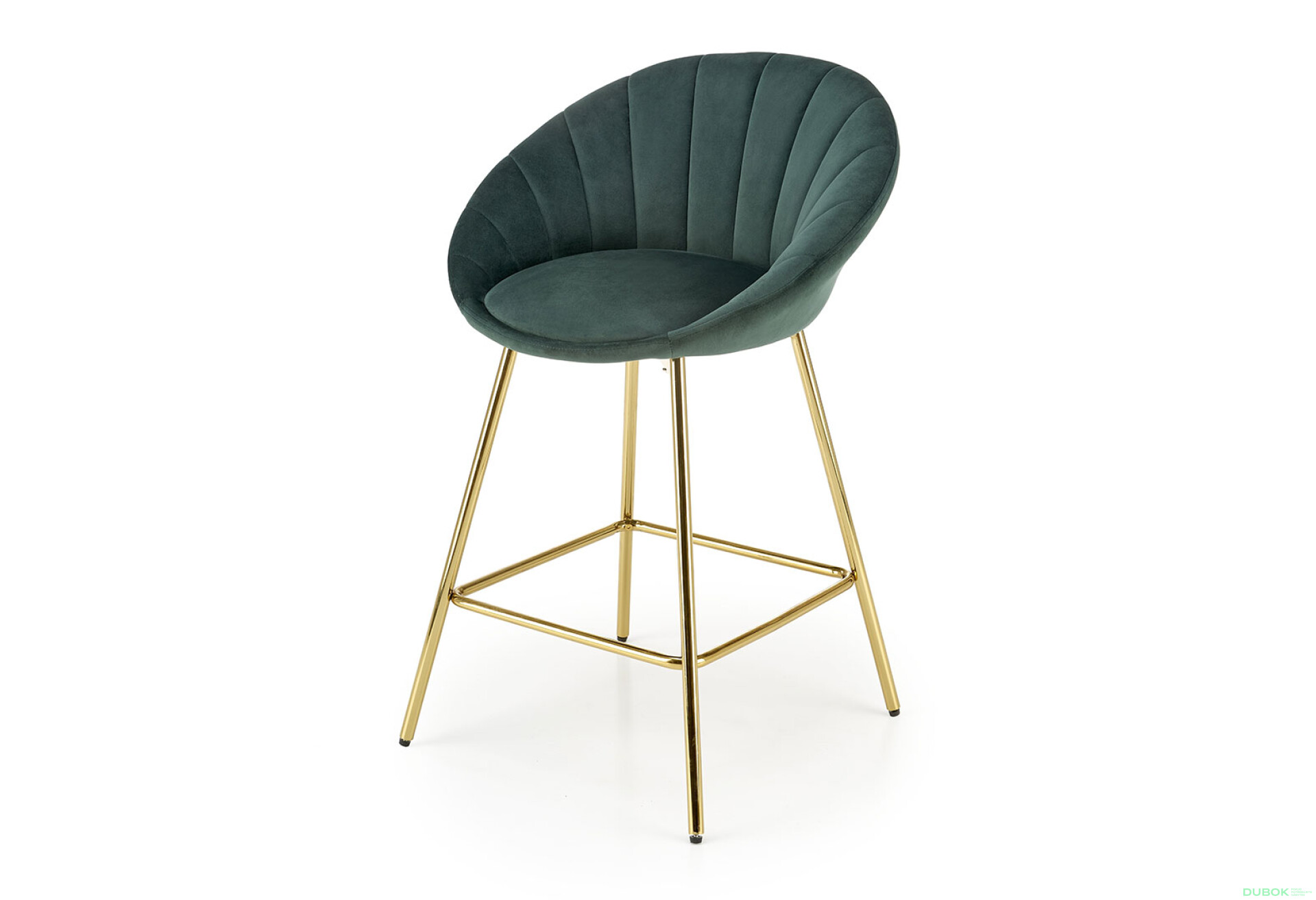 Фото 1 - Barová židle H112 zlatá / zelená