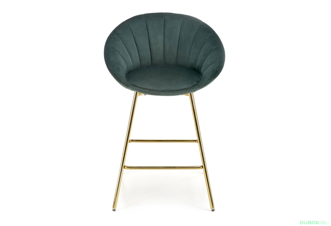 Фото 2 - Barová židle H112 zlatá / zelená