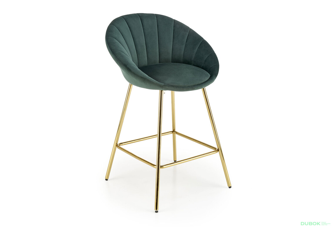 Фото 3 - Barová židle H112 zlatá / zelená