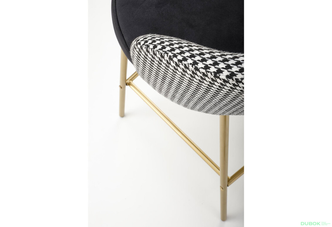 Фото 9 - Barová židle H113 zlatá / černá, bílá