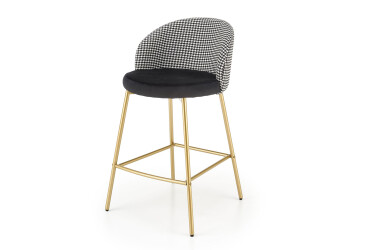Barová židle H113 zlatá / černá, bílá