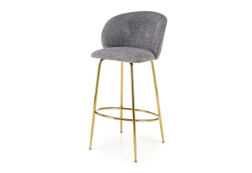 Barová židle H116 zlatá / popelavý