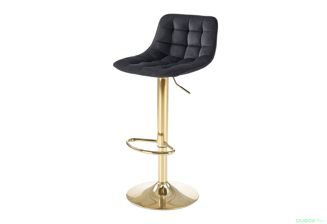Barová židle H120 zlatý / černý