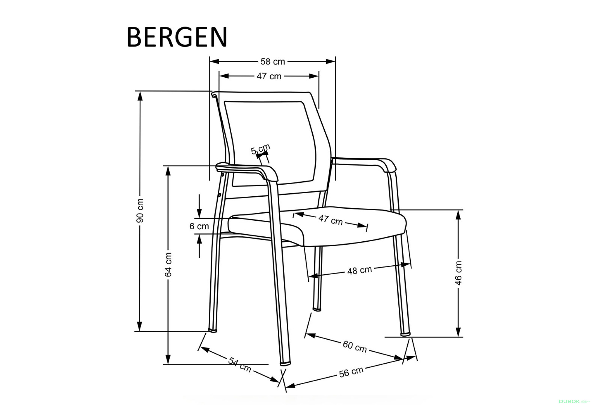 Фото 12 - Kancelářské židle Bergen černý