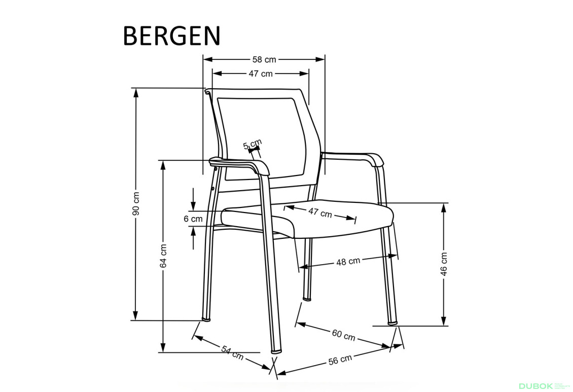 Фото 12 - Kancelářské židle Bergen černý