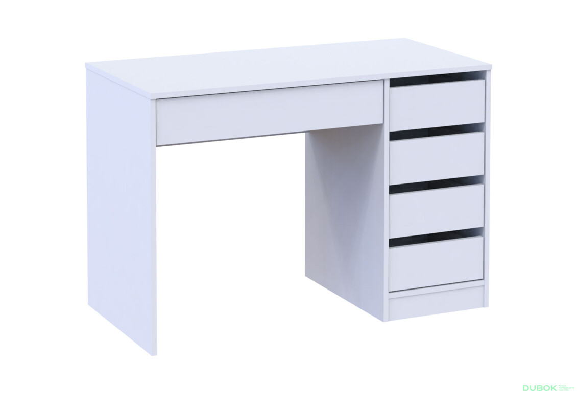 Fotografie 4 - Psací stůl s pravou montáží Profi 110 cm bílý